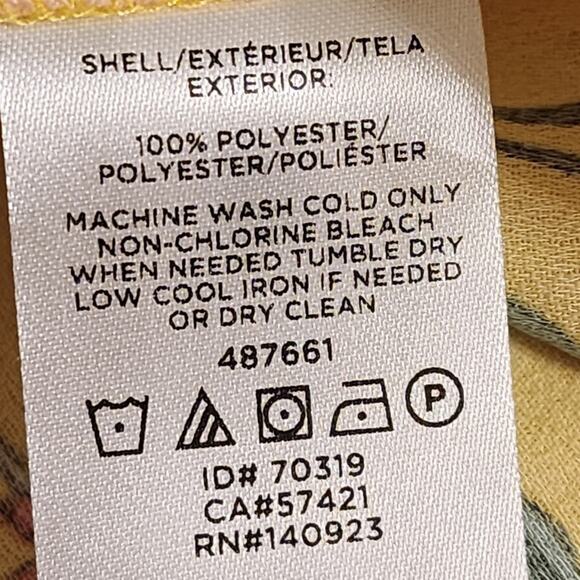 Loft yellow,‎ pink, and green midi floral tied waist wrap shirt size 14 - Picture 11 of 11